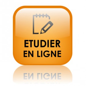 Bouton Web "ETUDIER EN LIGNE" (cours études par correspondance)